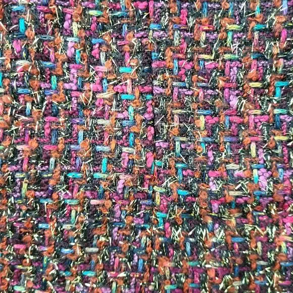 Chico's Rainbow Shine Vikey Wool Blend Multicolor Blazer Jacket Women Sz 2 / L - Picture 11 of 16